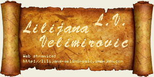 Lilijana Velimirović vizit kartica